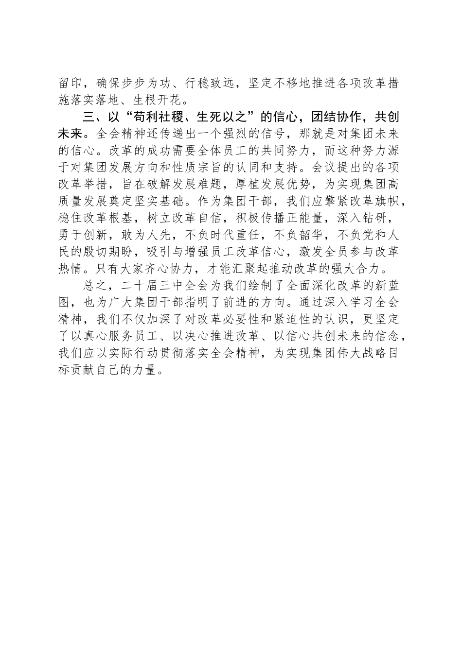 公司干部学习二十届三中全会精神研讨发言_第2页