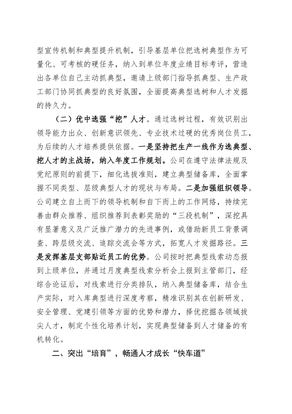 国有企业干部人才队伍建设工作总结公司经验材料汇报报告20240920_第2页