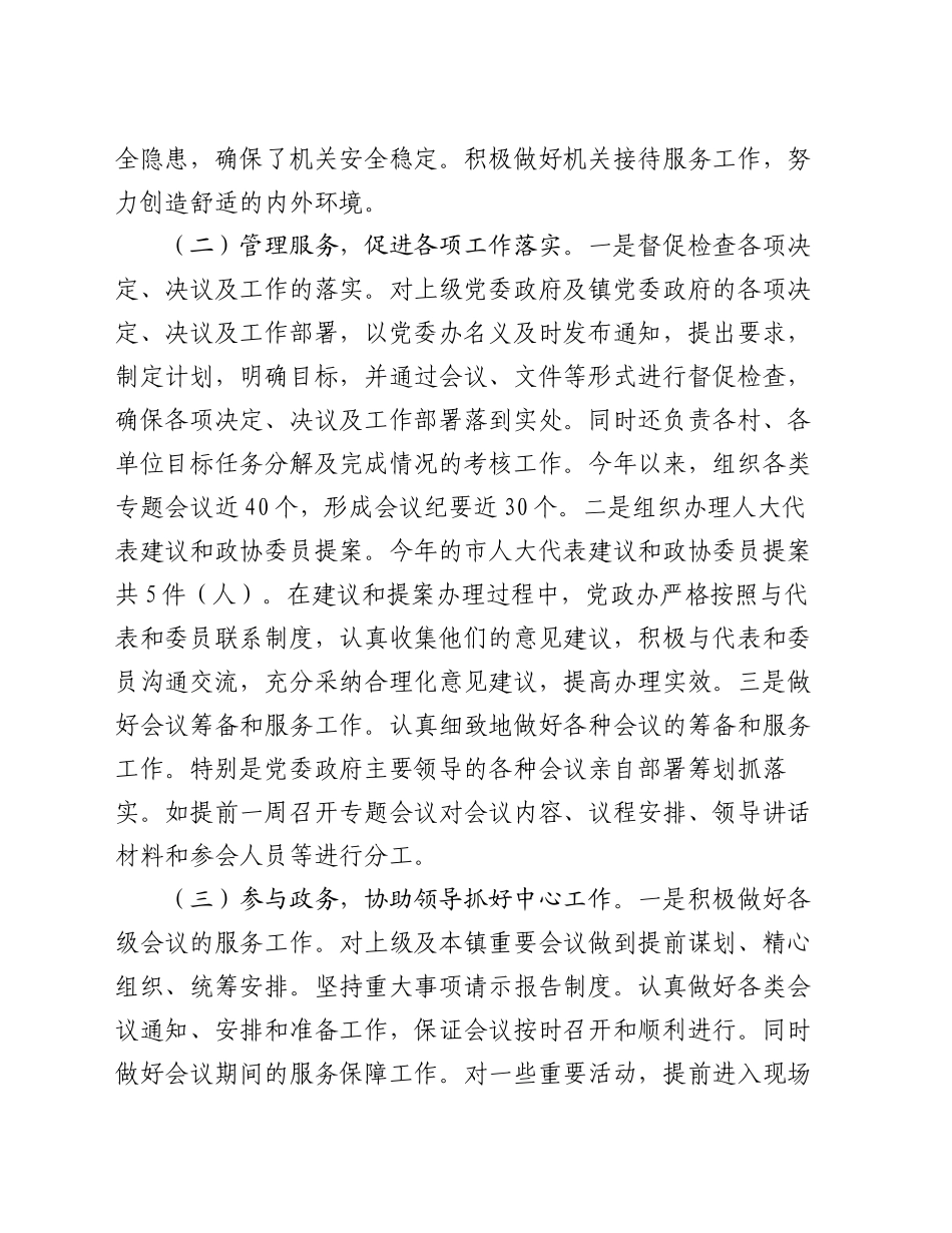 乡镇街道党政办2024年工作总结_第2页