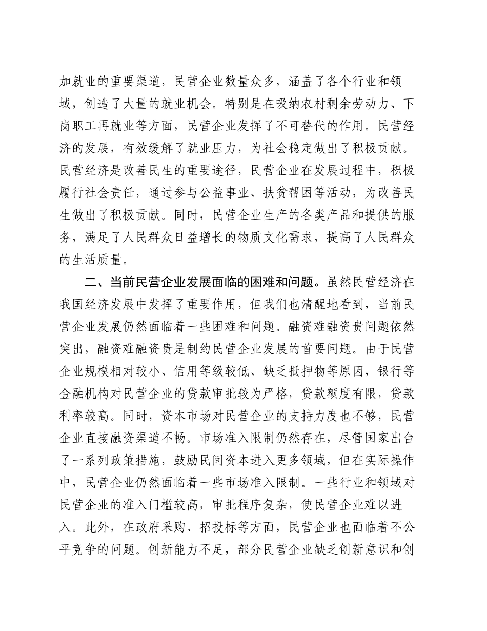 在民营企业发展座谈会上的讲话_第2页