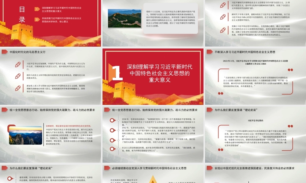 深刻理解学习意义 系统把握体系要义——学习贯彻新时代中国特色社会主义思想（PPT）