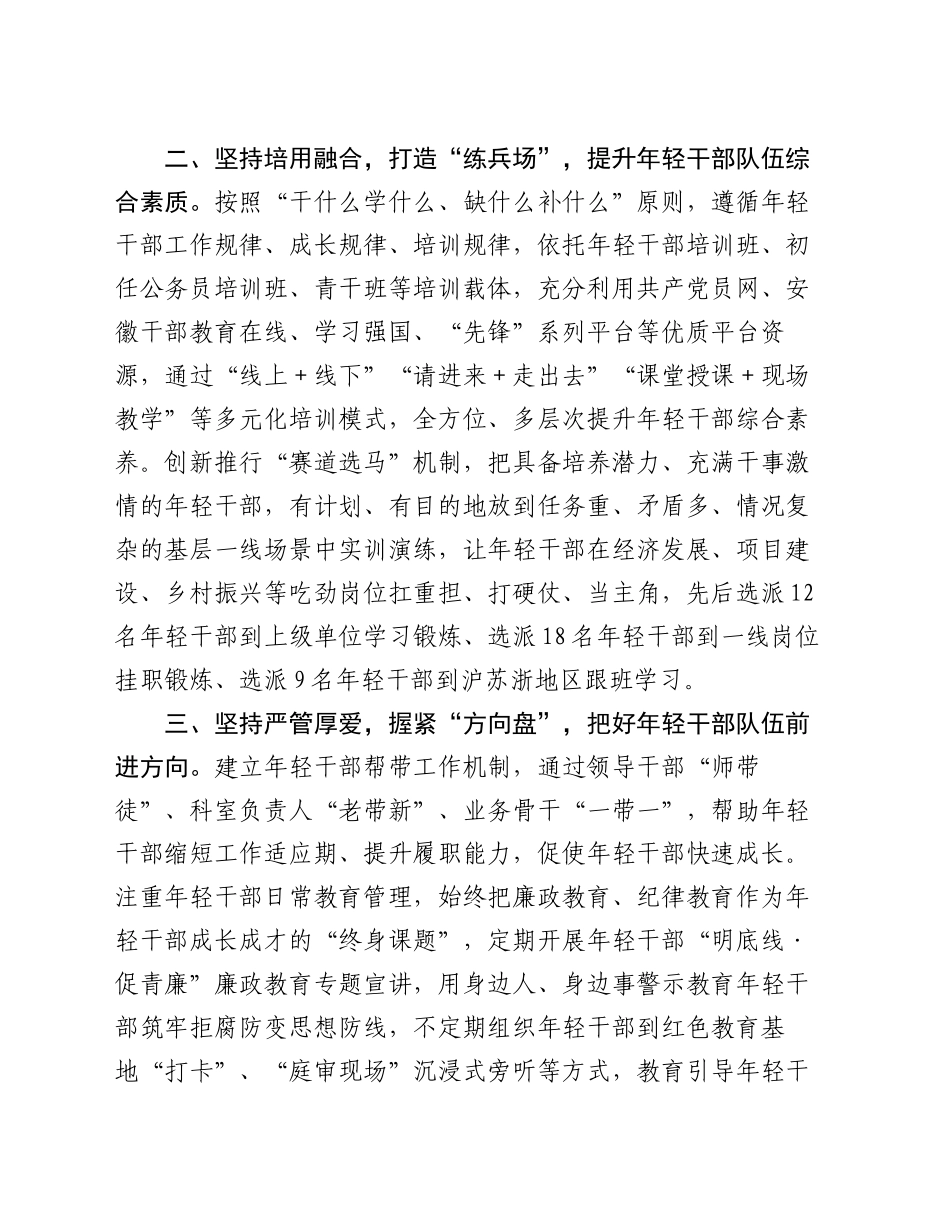 县委组织部部长在年轻干部能力提升培训暨培养使用经验交流会上的发言_第2页