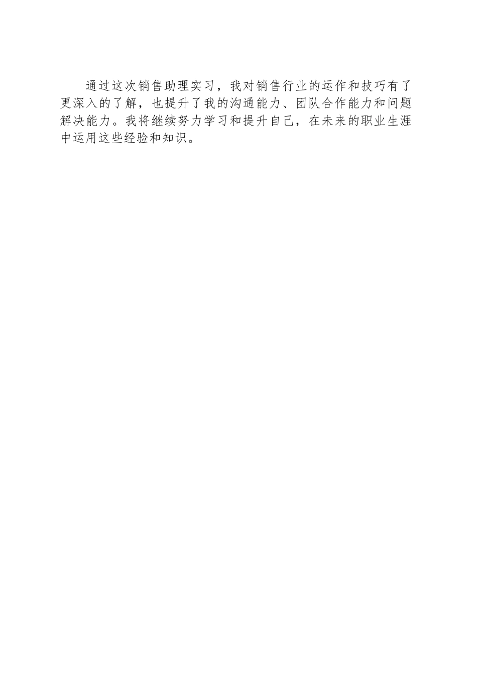 2024销售助理实习总结_第2页