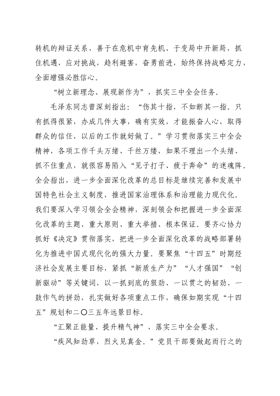学习二十届三中全会精神研讨发言：学深悟透 抓紧抓实_第2页
