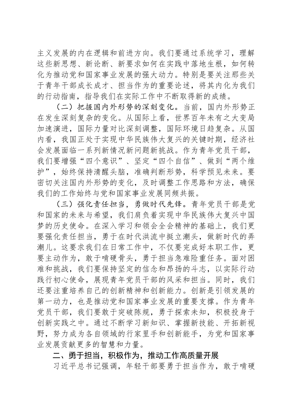 青年理论小组党的二十届三中全会精神学习研讨会发言材料_第2页