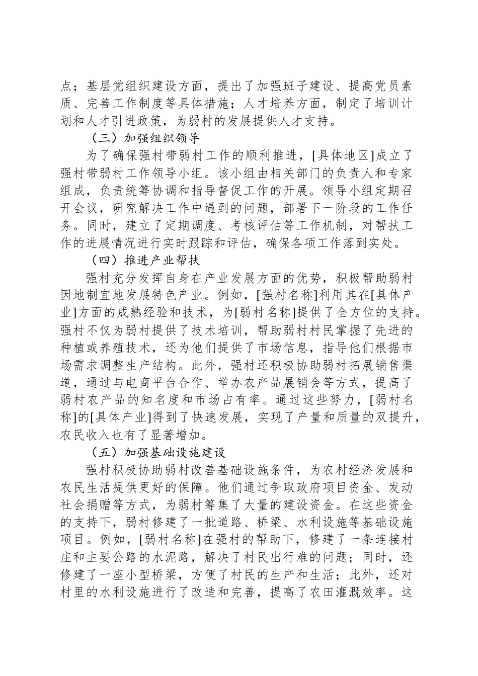 2024年度强村带弱村情况报告_第2页