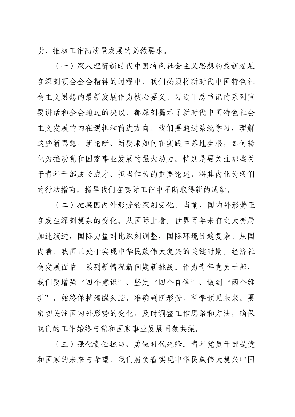 青年理论小组党的二十届三中全会精神学习研讨会发言材料（2952字）_第2页