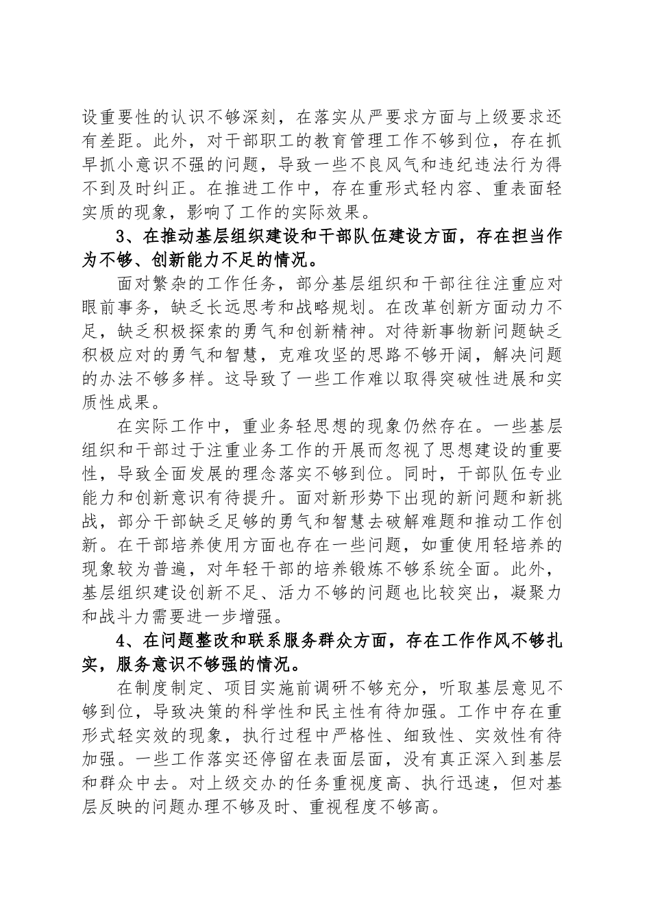 2024年被巡视巡察单位自查问题大纲_第2页