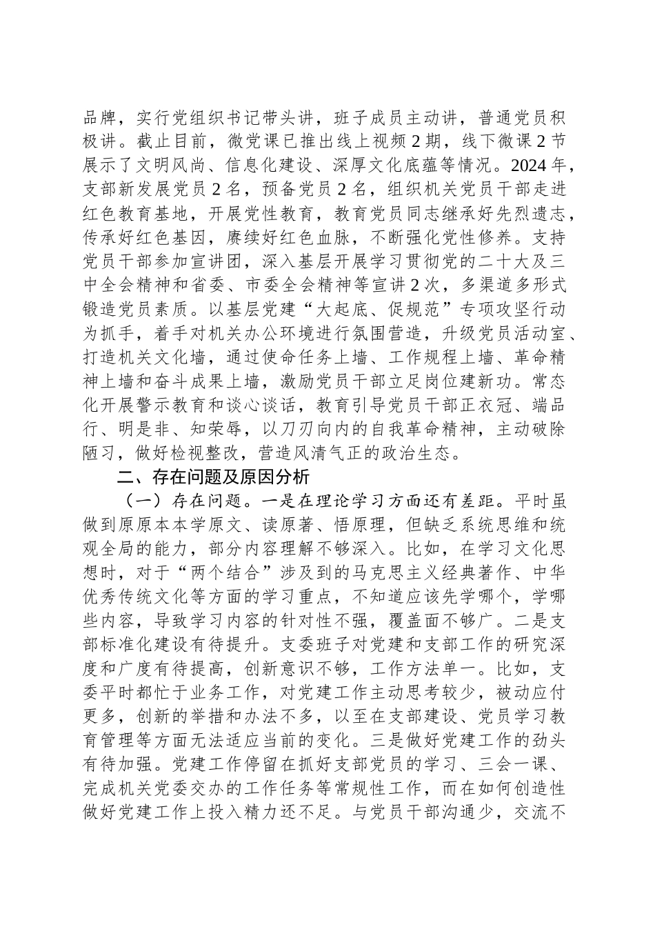 党支部2024年工作总结和2025年工作安排_第2页