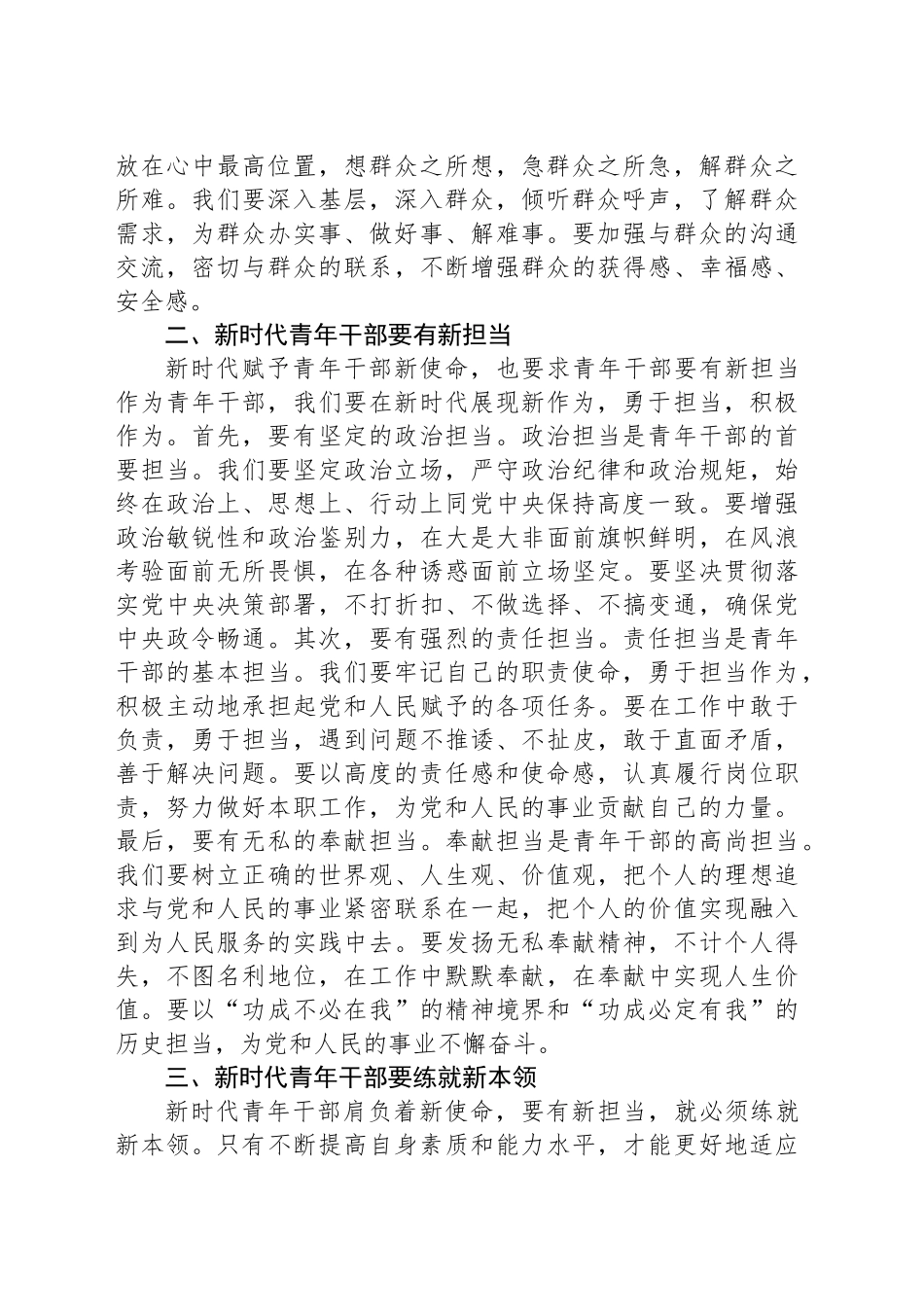 在青年干部座谈会上的研讨发言_第2页