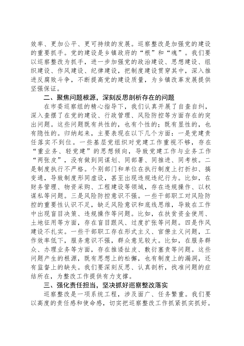 乡镇街道巡察整改工作专题推进会发言_第2页