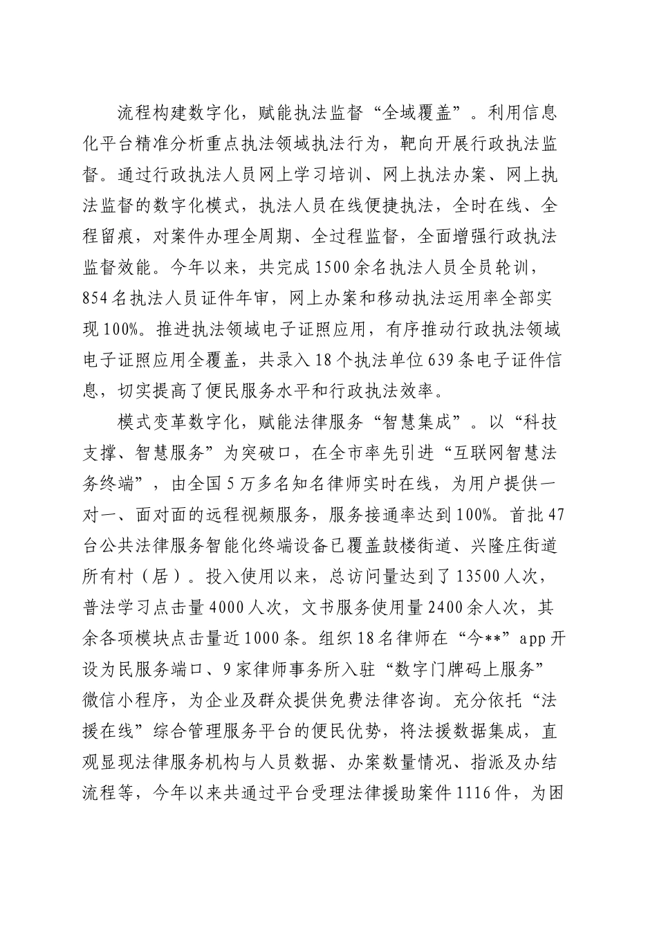 在某市行政复议工作管理运行数字化建设推进会上的汇报发言_第2页