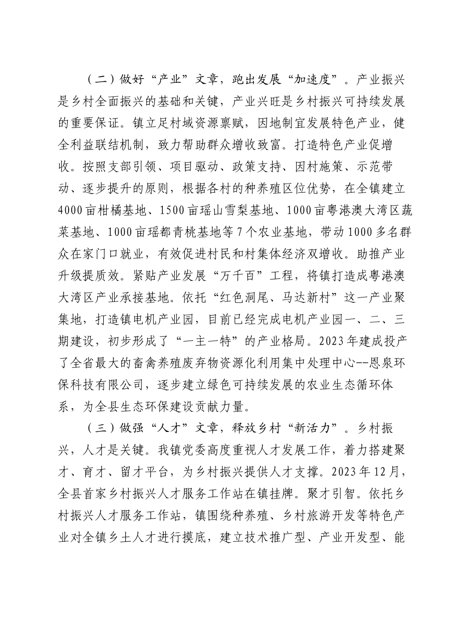 乡镇街道2024年度推动乡村振兴工作总结_第2页