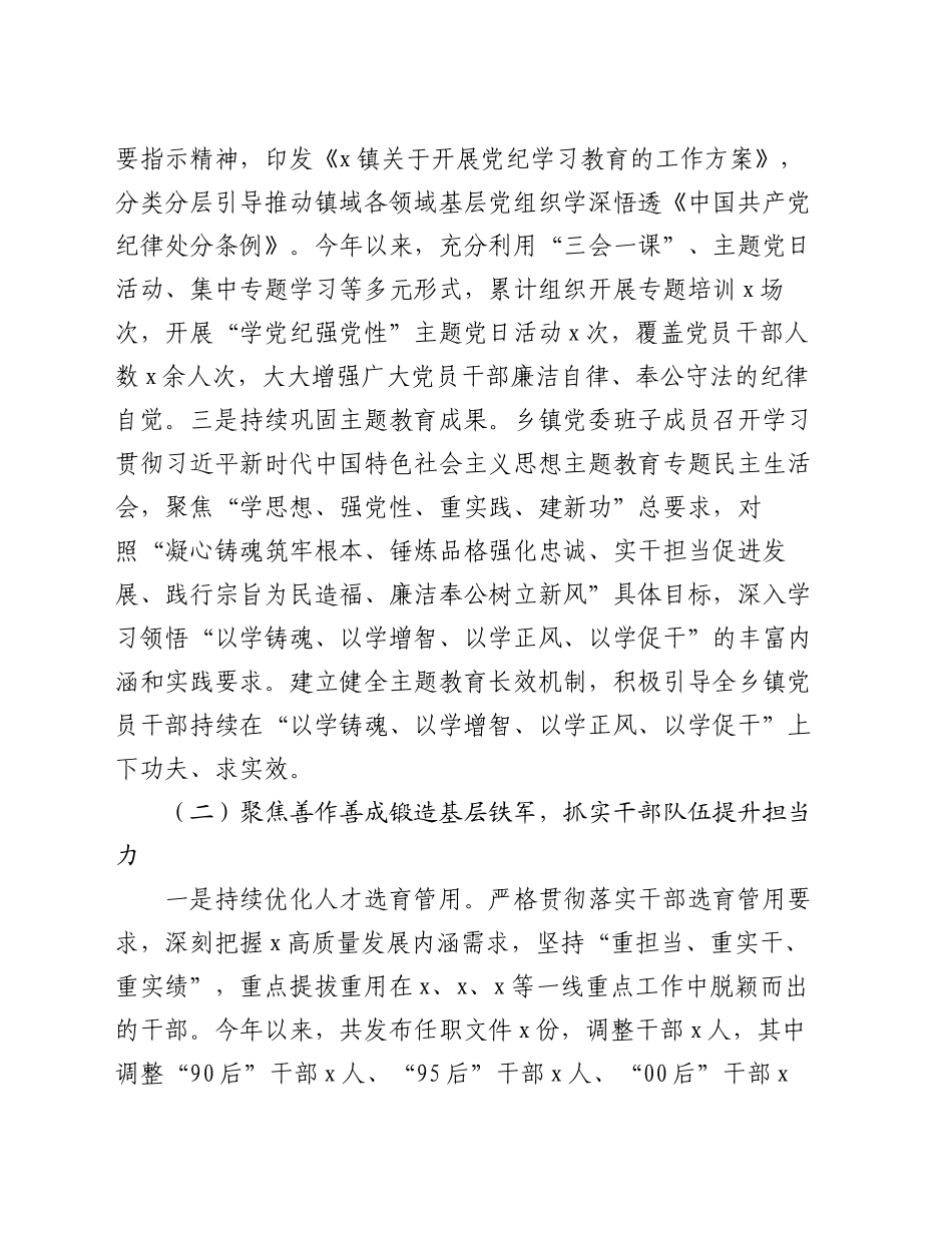乡镇街道2024年党建工作总结和2025年工作计划_第2页