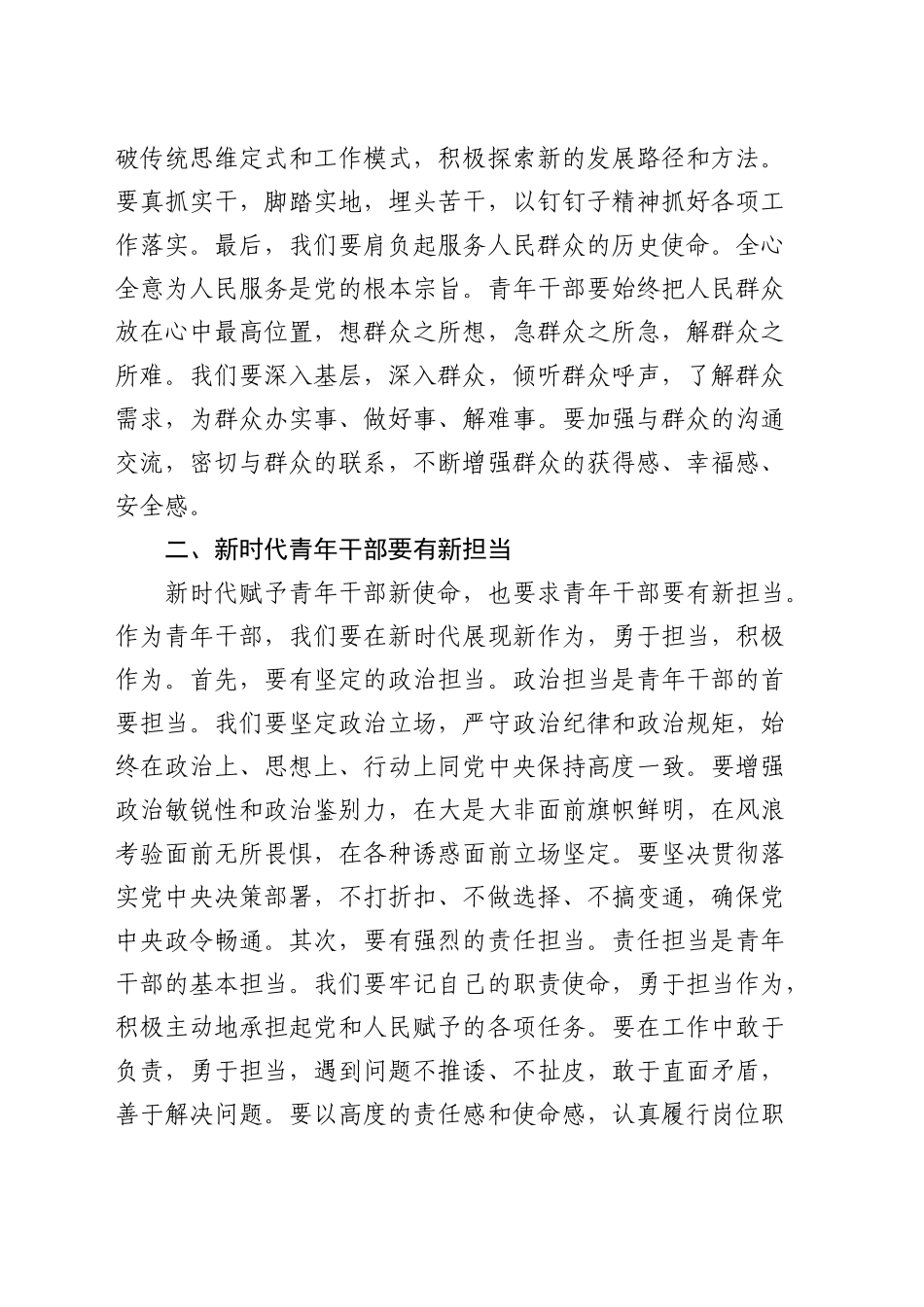 在青年干部座谈会上的研讨发言4_第2页