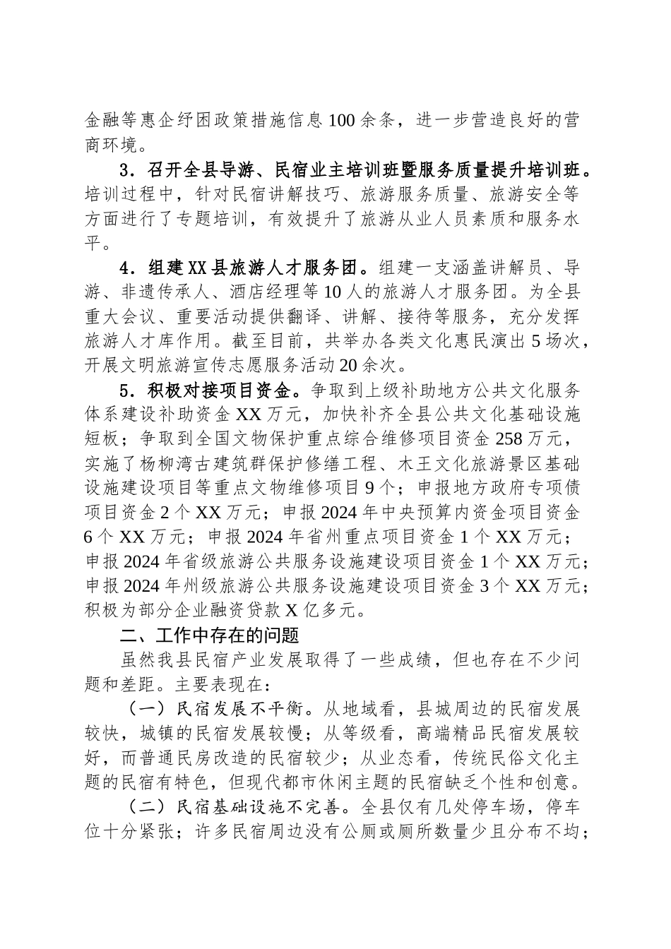 某地2024年文化旅游局民宿发展工作报告_第2页