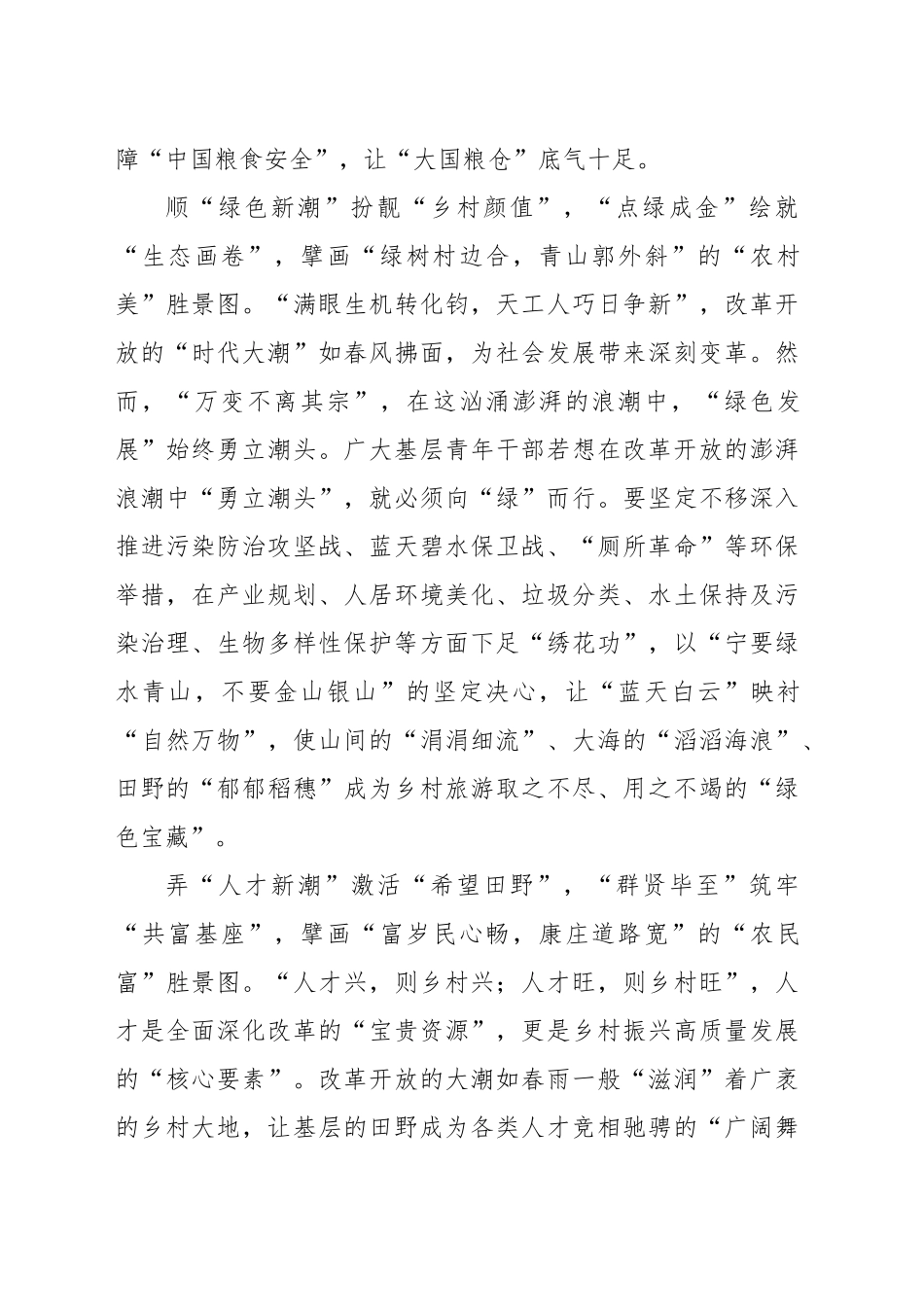 关于二十届三中全会精神发言材料（刘珍镇长）_第2页