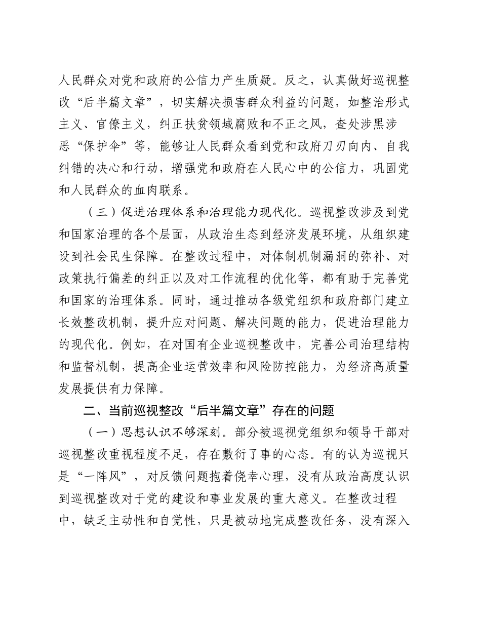 在做好巡视整改“后半篇文章”专题研讨会上的交流发言_第2页