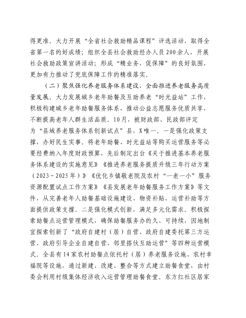 县民政局2024年工作总结及2025年工作计划_第2页