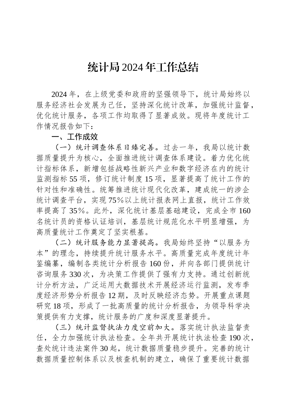 统计局2024年工作总结_第1页