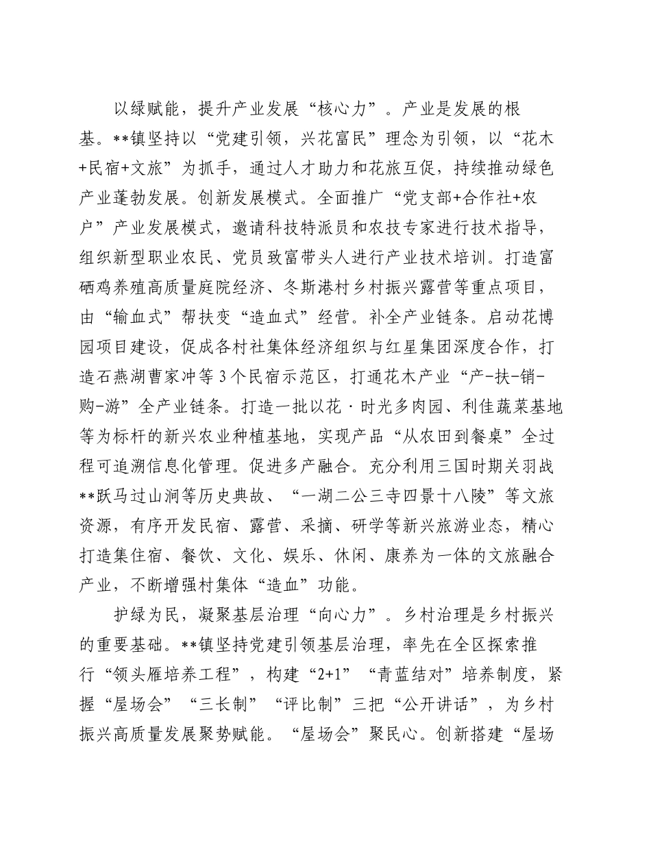 在2024年全区绿美乡村工作部署推进会上的汇报发言_第2页