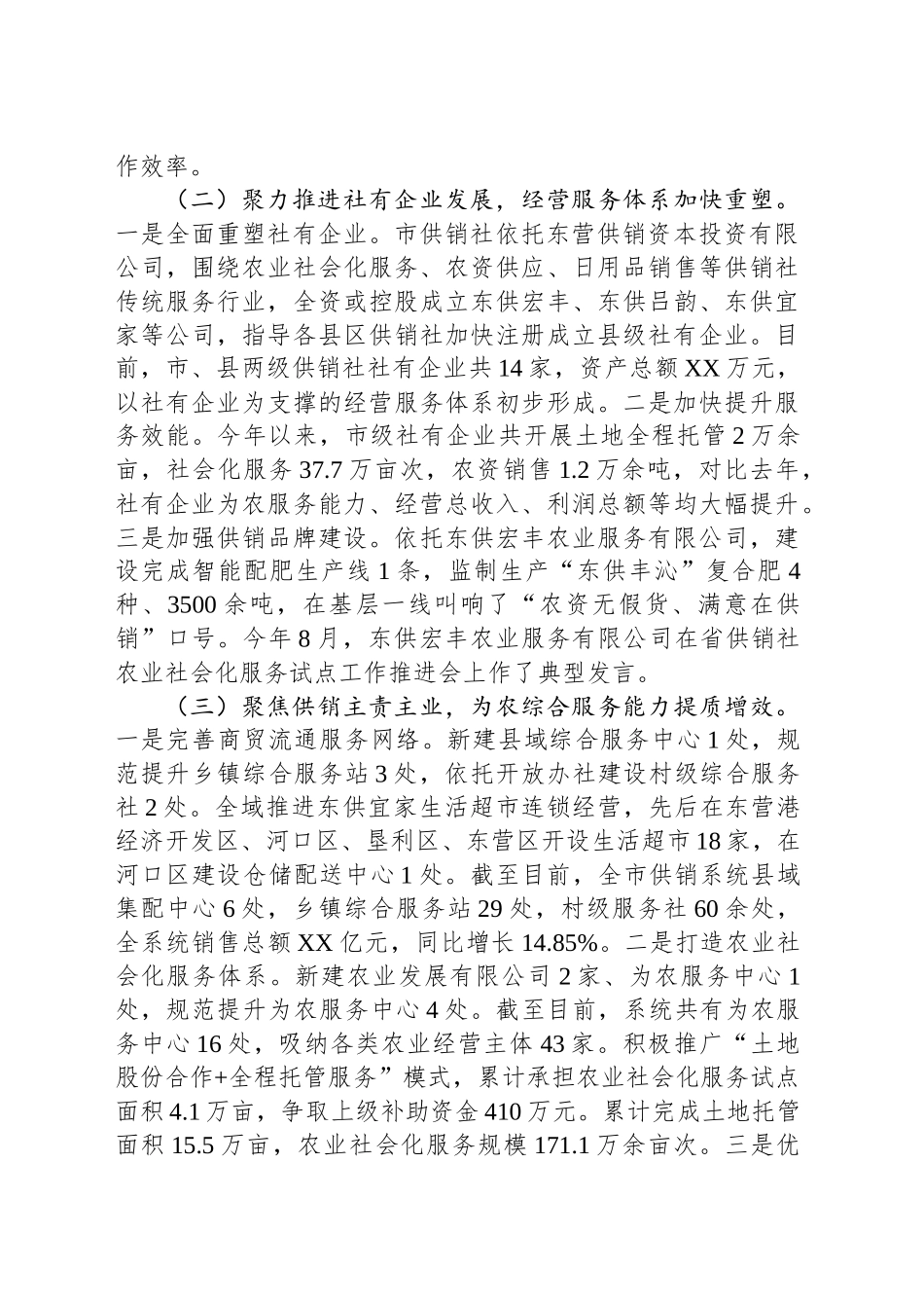 市供销社2024年工作总结和2025年工作打算_第2页