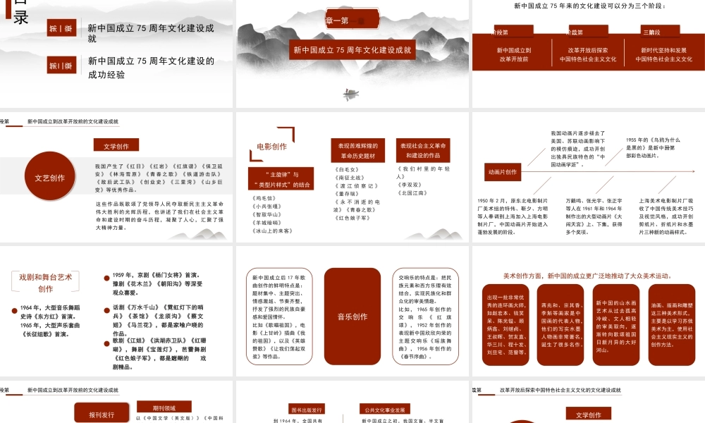 新中国成立75周年文化建设成就和经验（PPT）