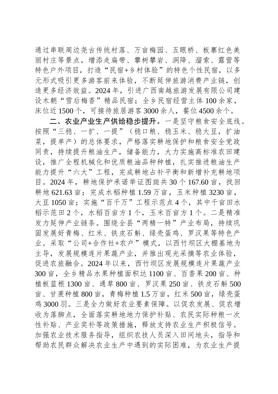 XX乡2024年工作总结_第2页