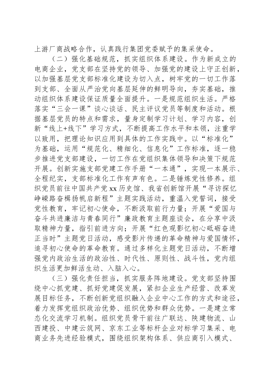集团公司党支部书记2024年抓基层党建述职报告20241204_第2页