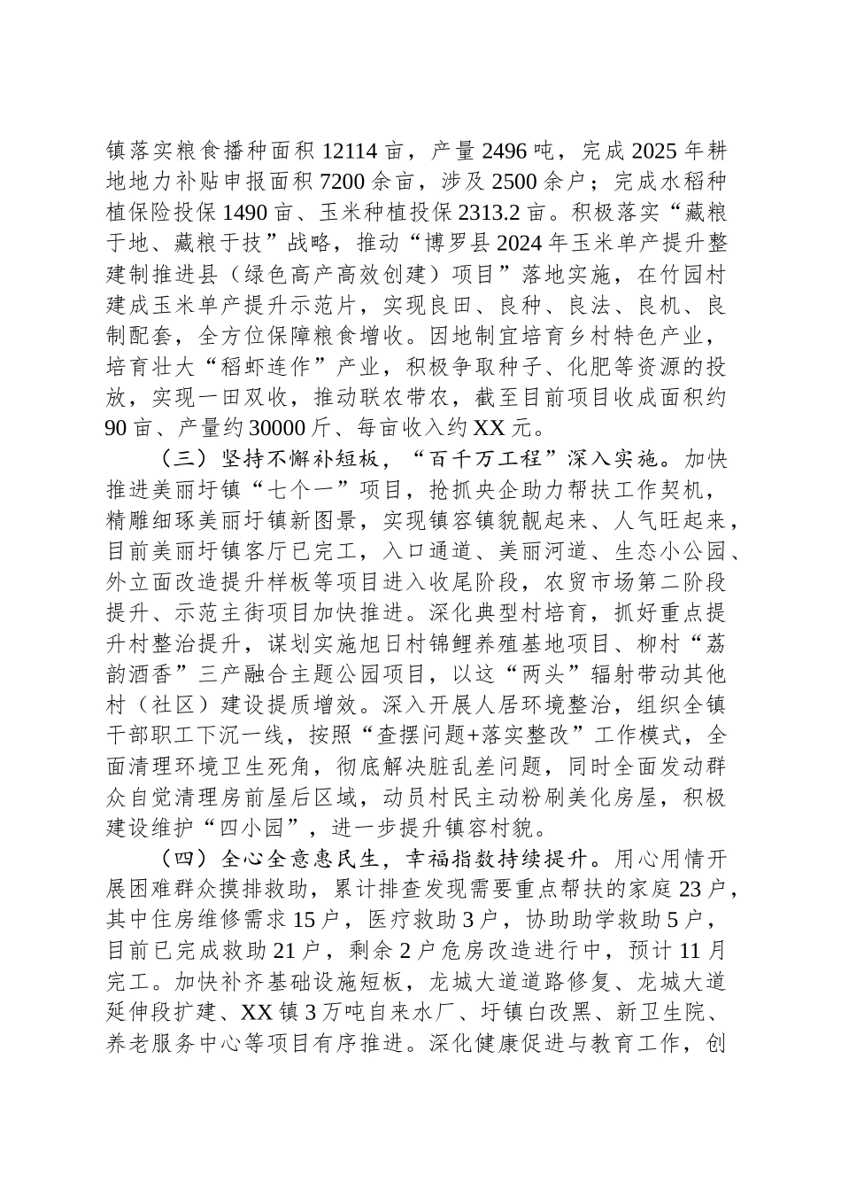 XX镇2024年工作总结_第2页
