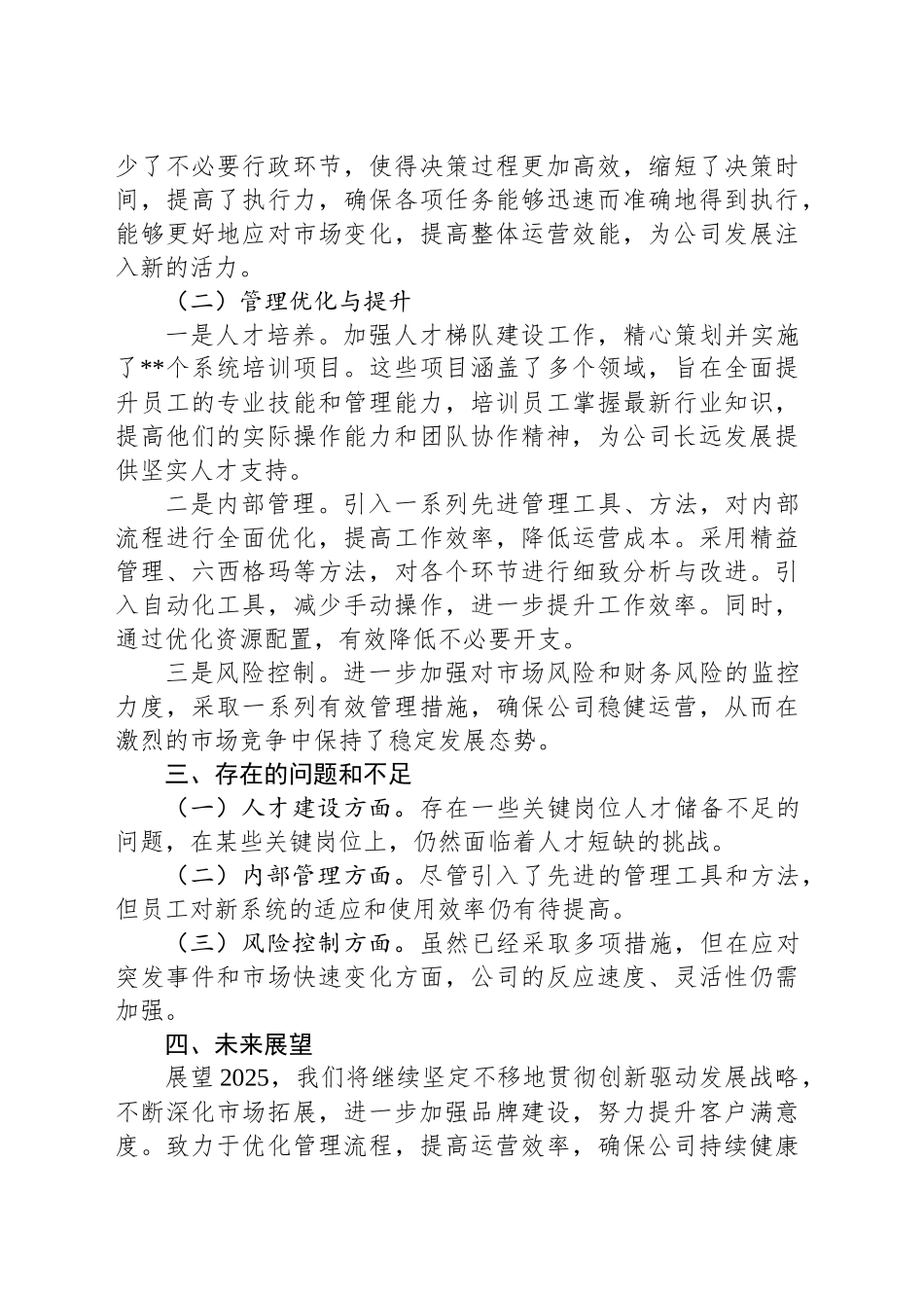 2024年度总经理个人工作总结_第2页