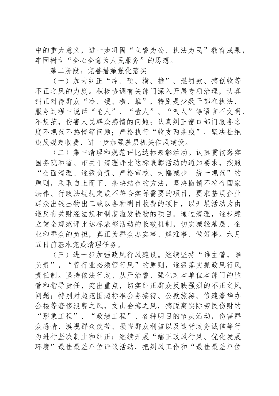 开展纠正行业不正之风工作实施方案_第2页