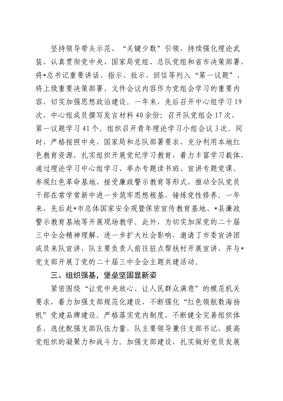 2024年调查队党建工作总结2300字_第2页