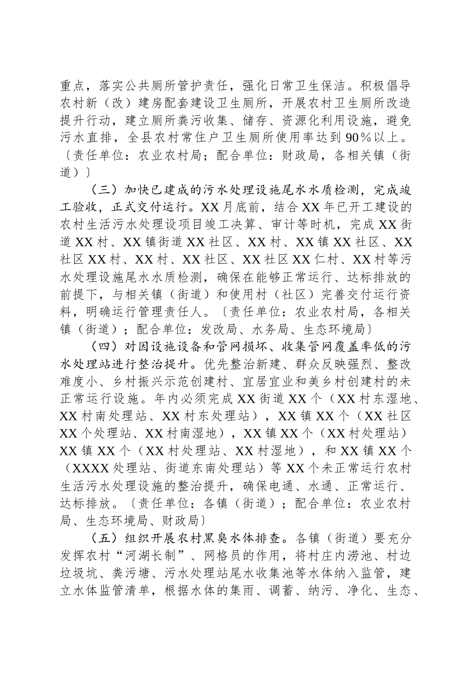 XX县2024年农村生活污水治理工作方案_第2页