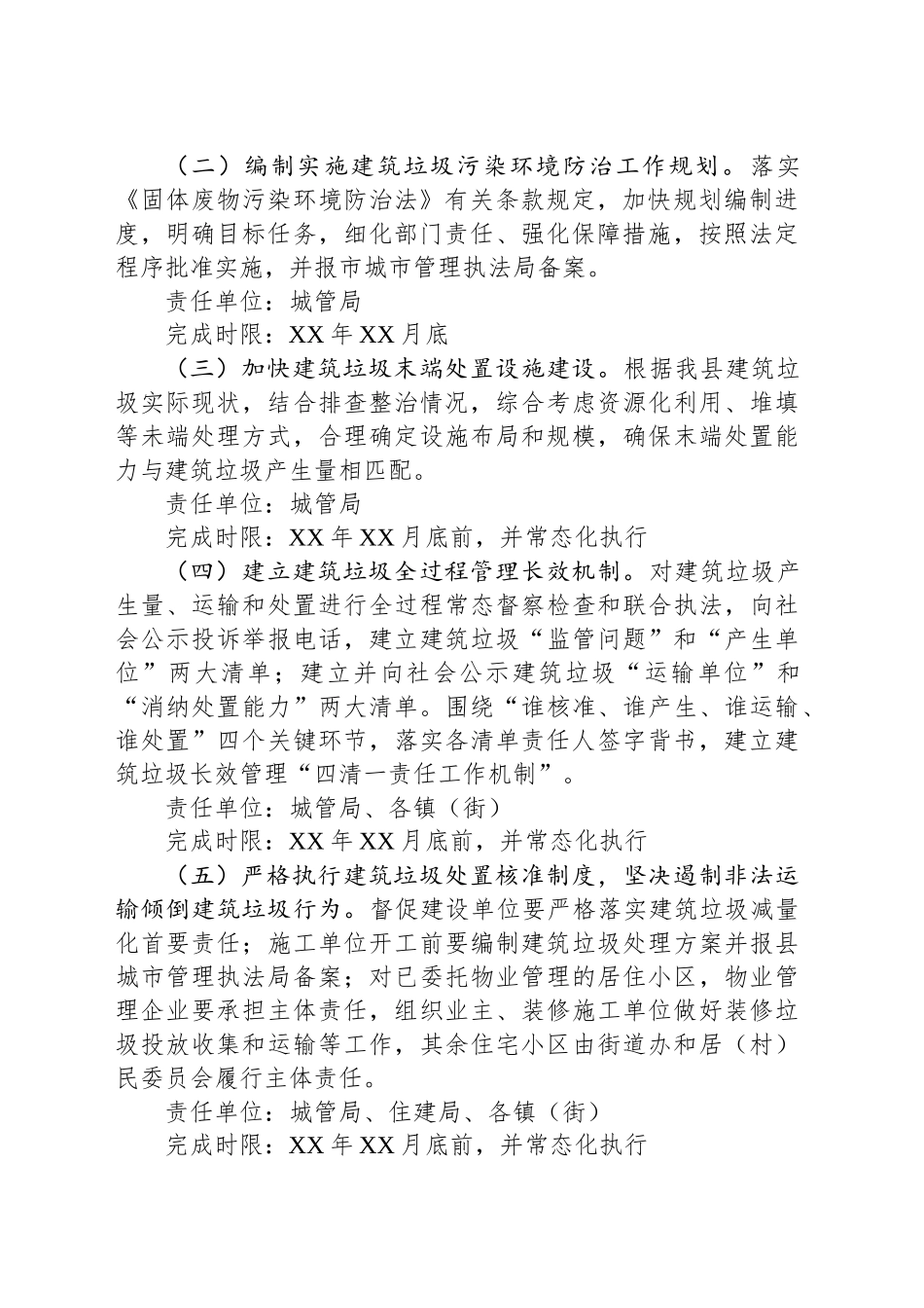 XX县建筑垃圾乱堆乱倒排查整治工作方案_第2页