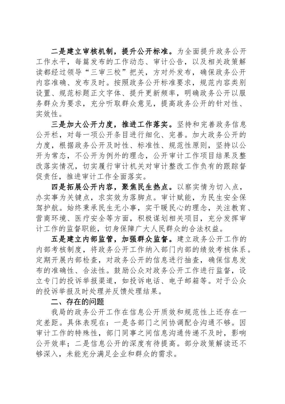 XX县审计局2024年政务公开工作总结_第2页