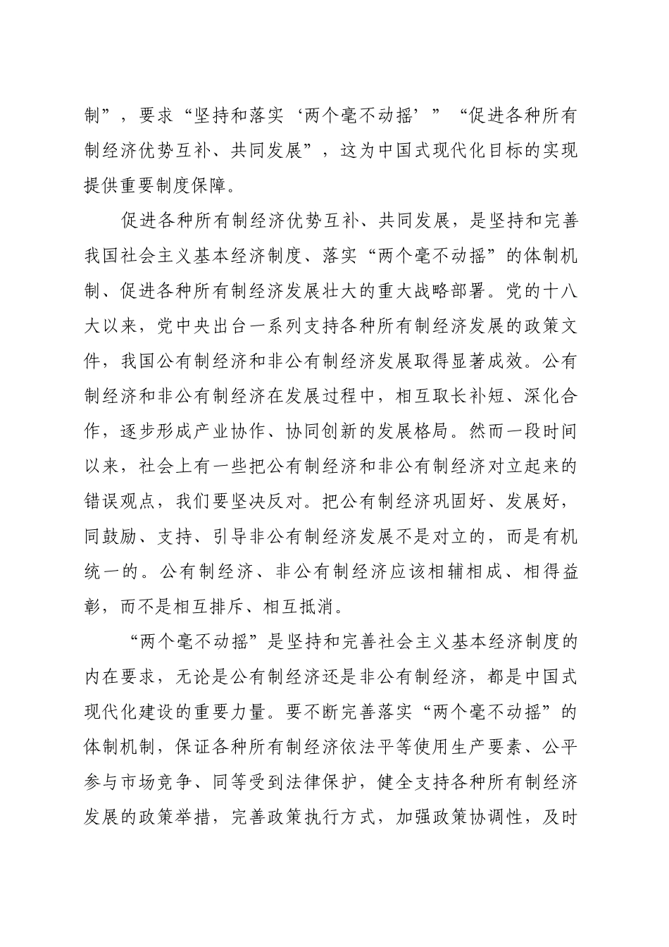 坚持和落实“两个毫不动摇”汇聚强大发展合力_第2页