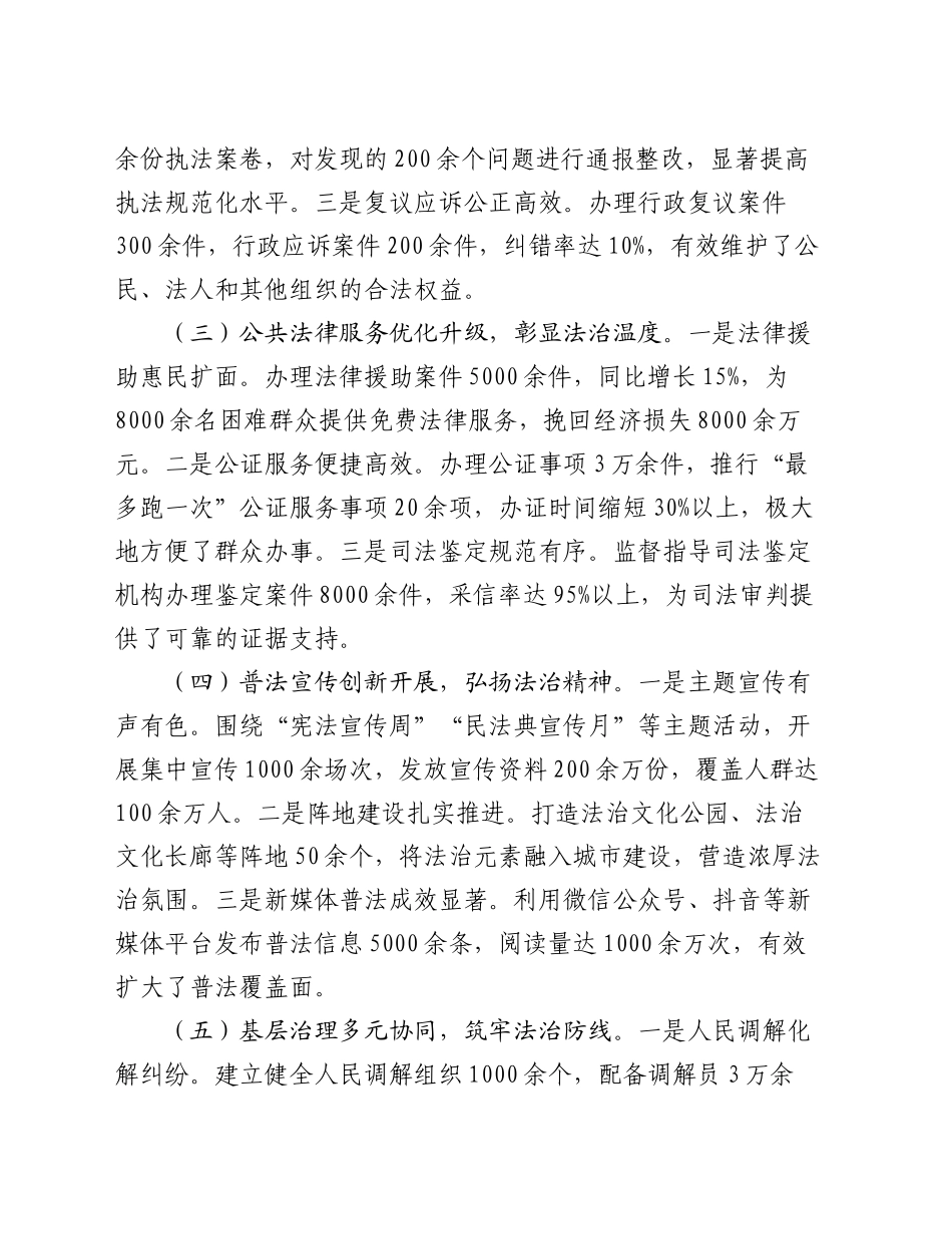市司法局2024年工作总结及2025年工作谋划_第2页