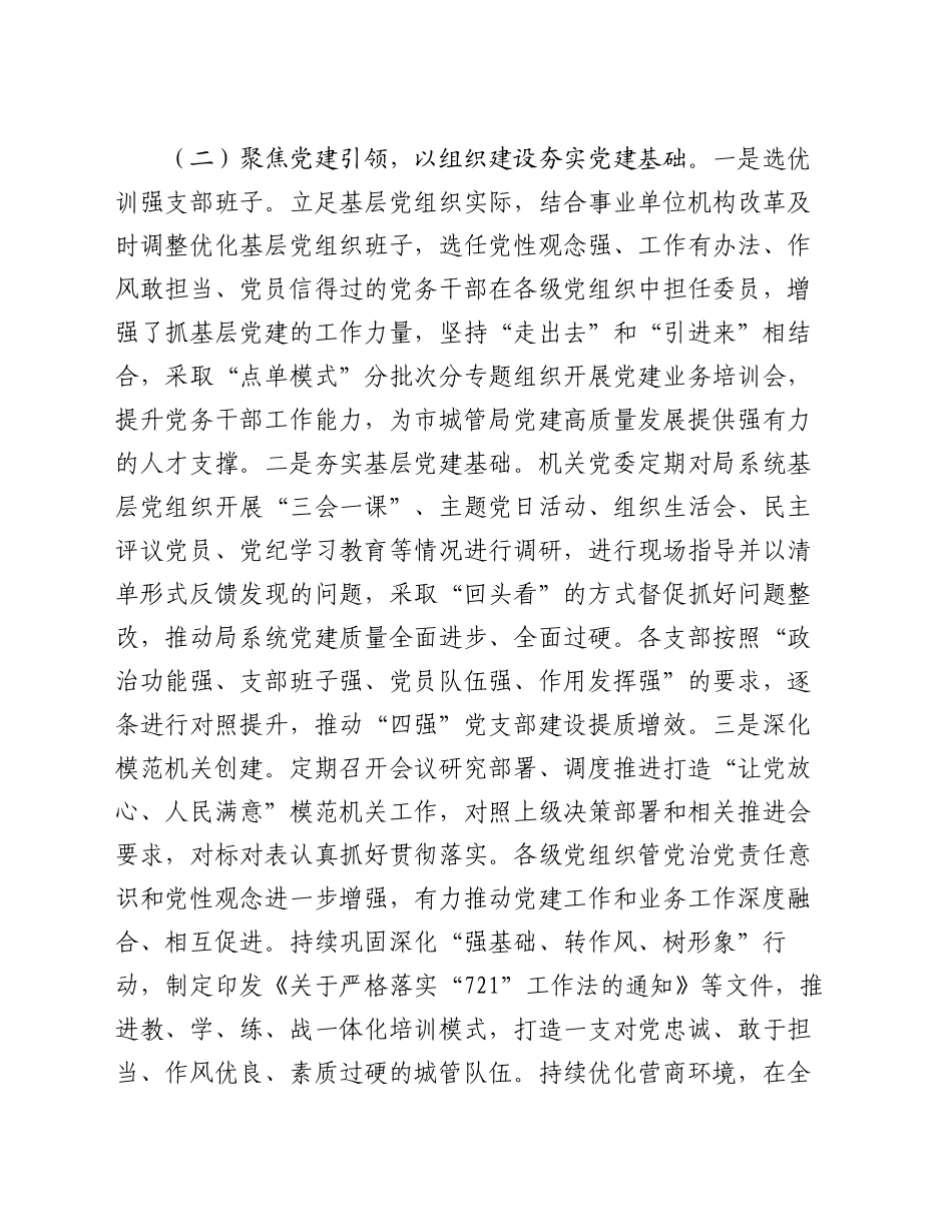 市城管局2024年推进全面从严治党工作总结_第2页