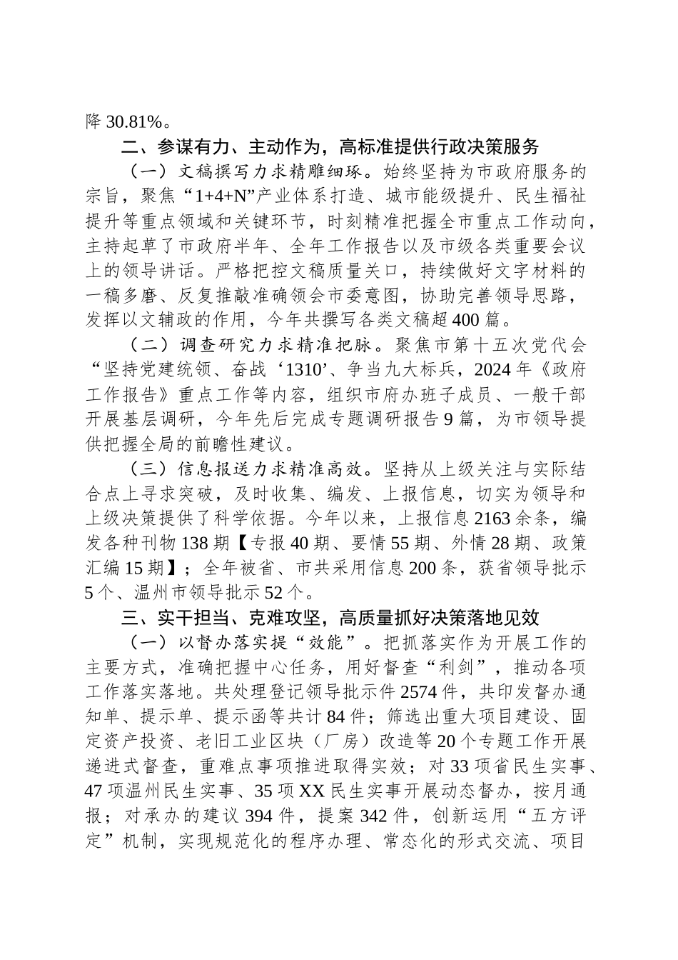 2024年度XX市人民政府办公室工作总结_第2页