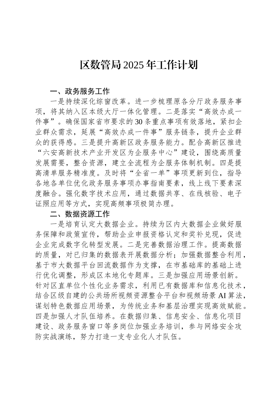 区数管局2025年工作计划_第1页