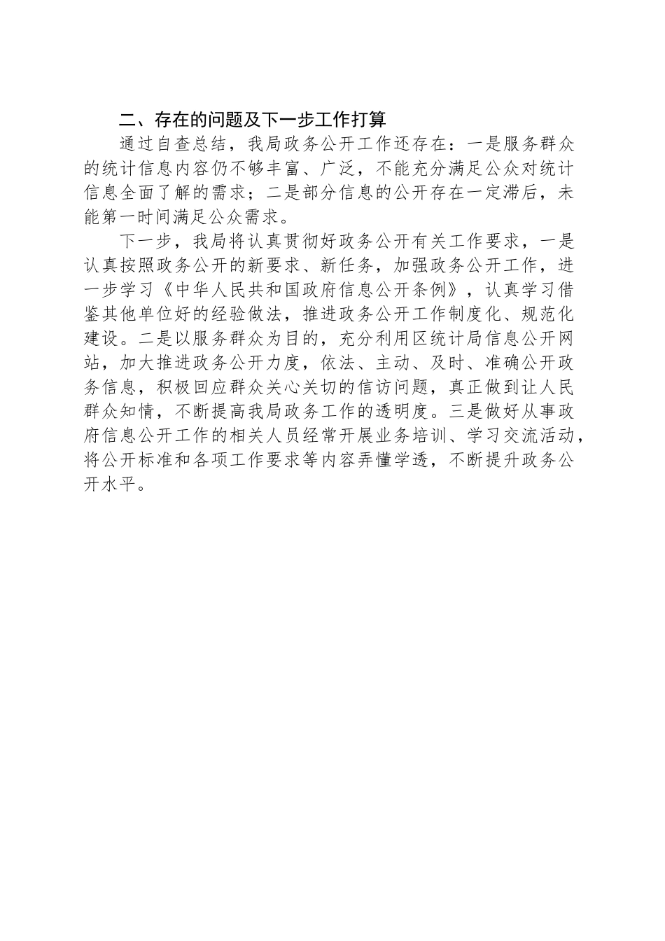 区统计局2024年政务公开工作总结_第2页