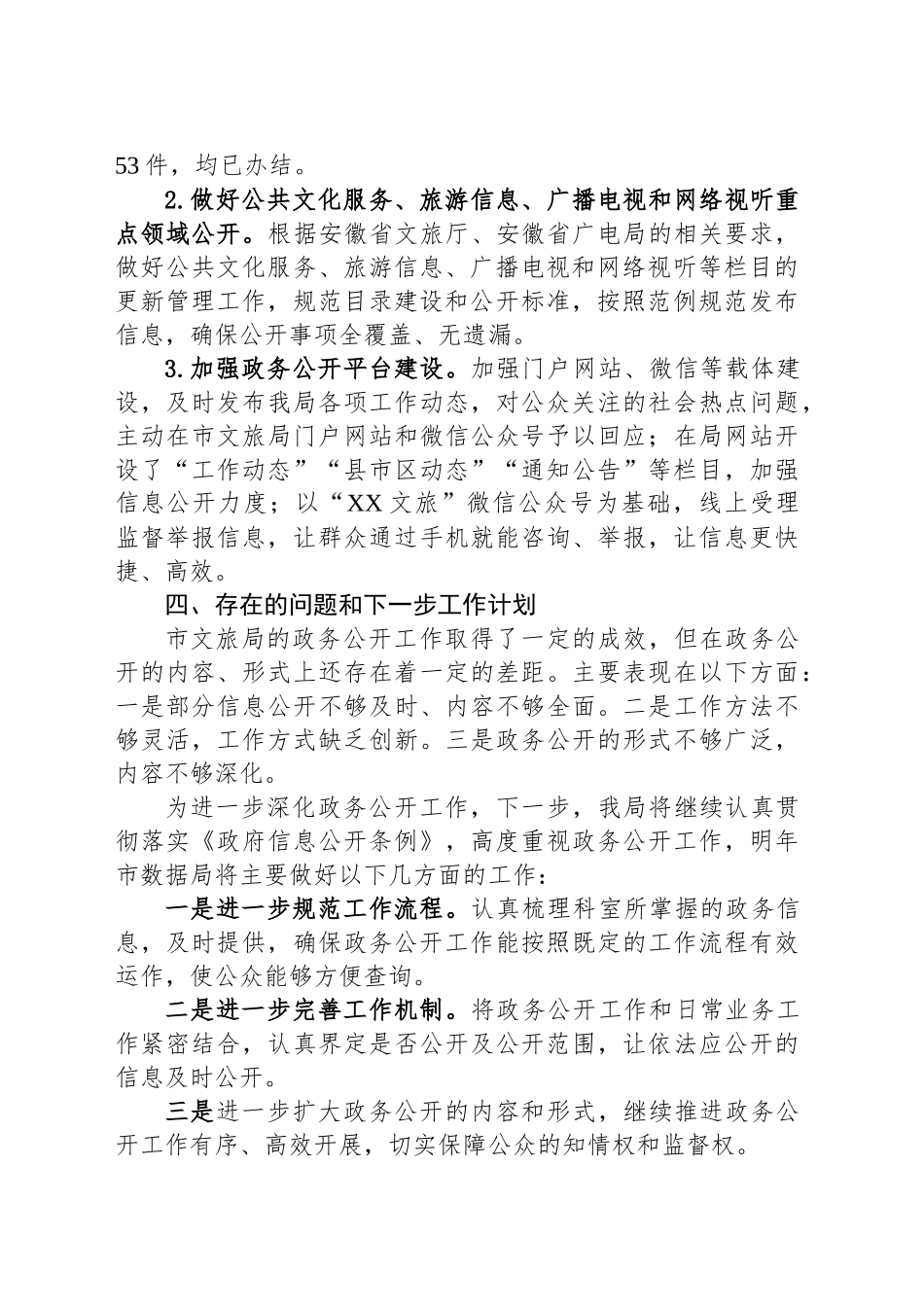 市文旅局2024年政务公开工作总结_第2页