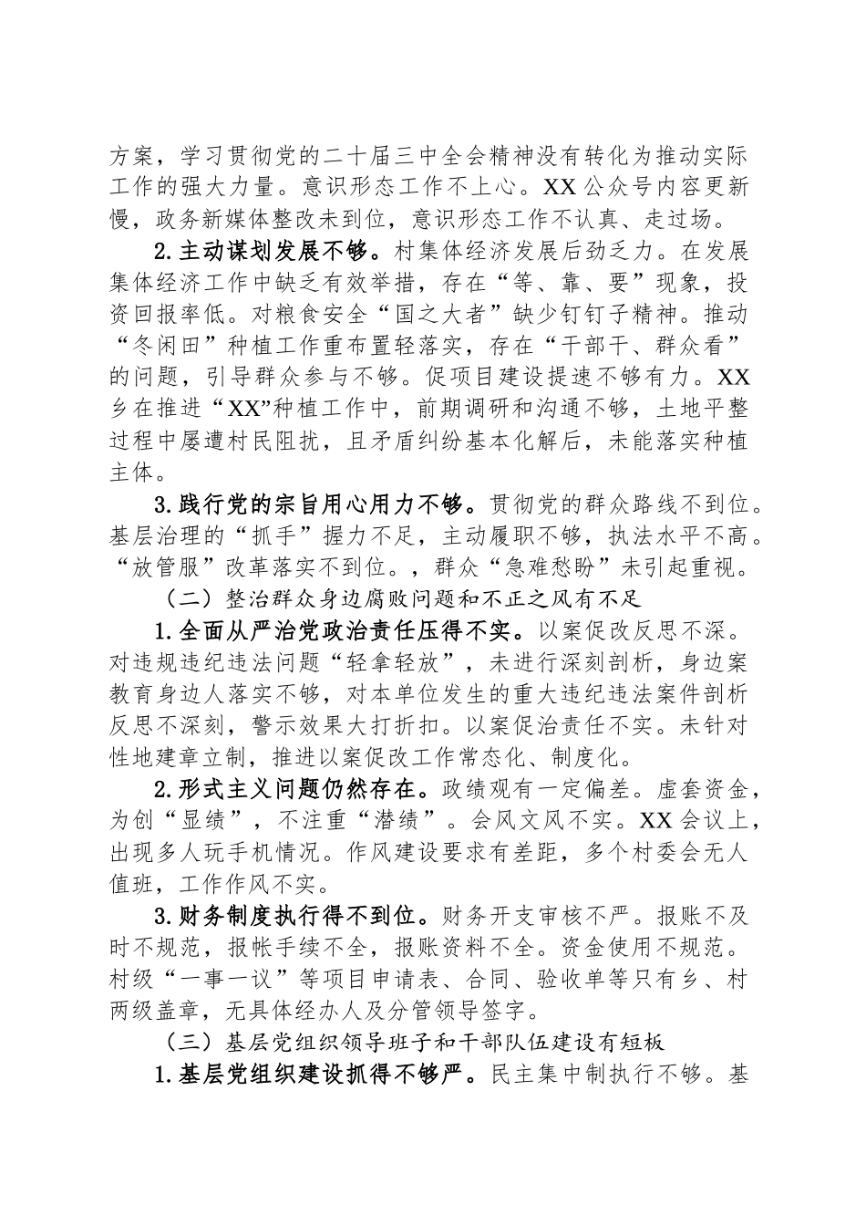 乡党委巡察情况报告_第2页