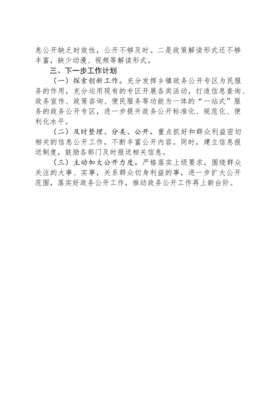 XX镇2024年政务公开年度工作总结_第2页