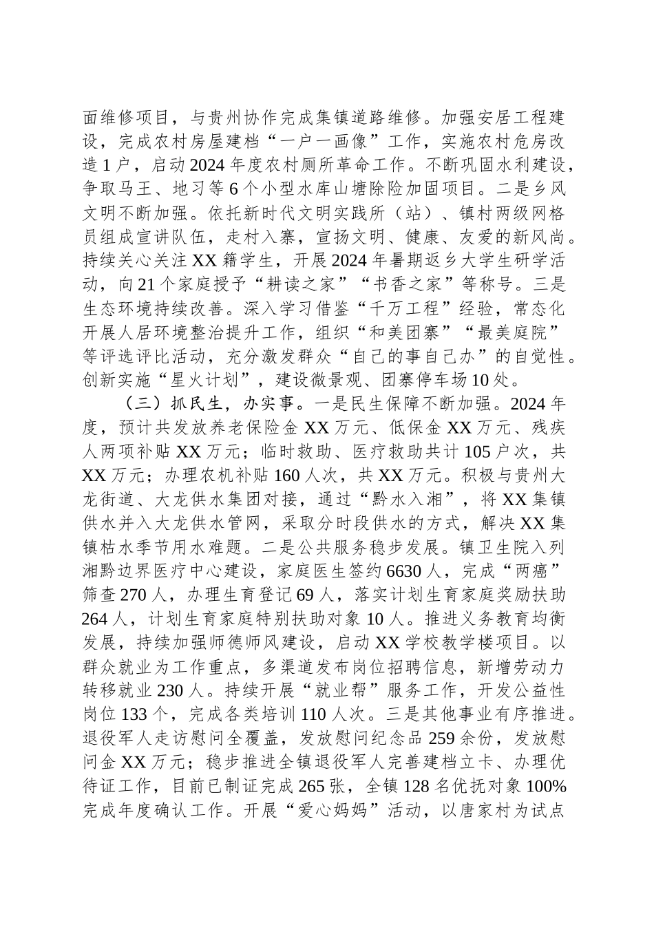 镇人民政府2024年工作总结及2025年工作安排_第2页