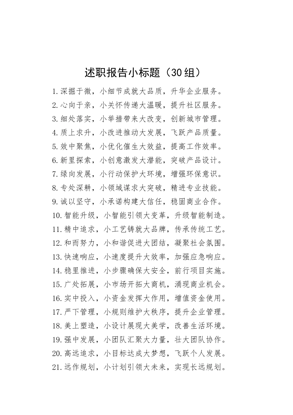 30组述职报告小标题20250207_第1页