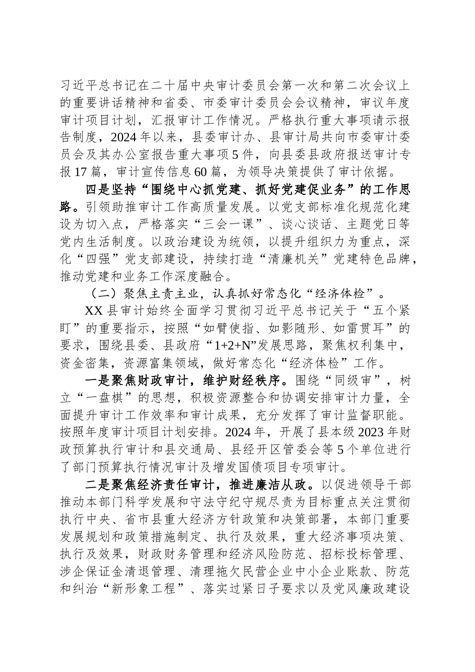 县审计局2024年工作总结及2025年工作谋划_第2页