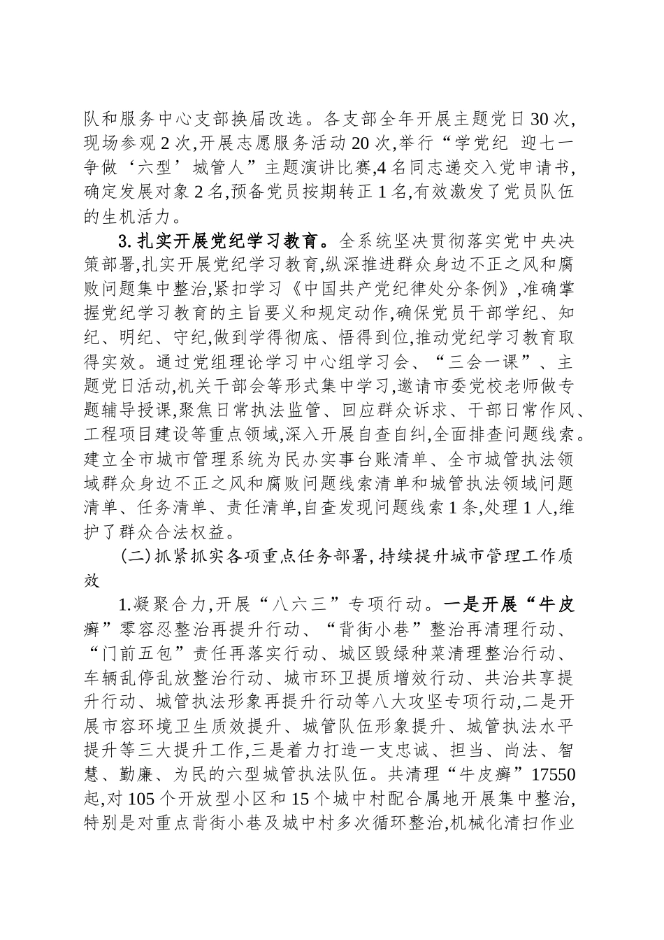 市城市管理局2024年工作总结及2025年工作计划_第2页