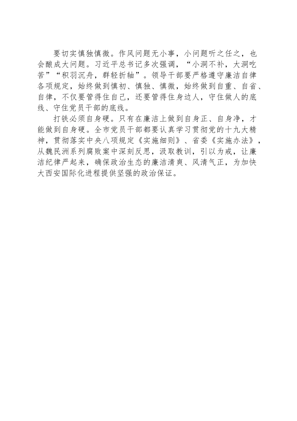 座谈发言：严守廉洁纪律 永葆清正本色_第2页